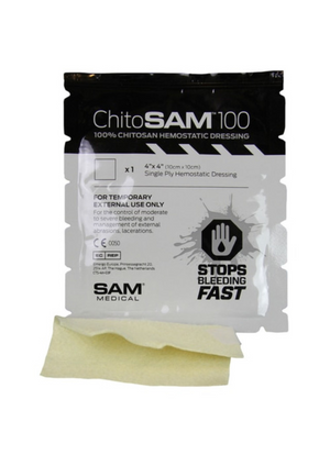 ChitoSAM 100 (4"x4") Hemostatic Dressing