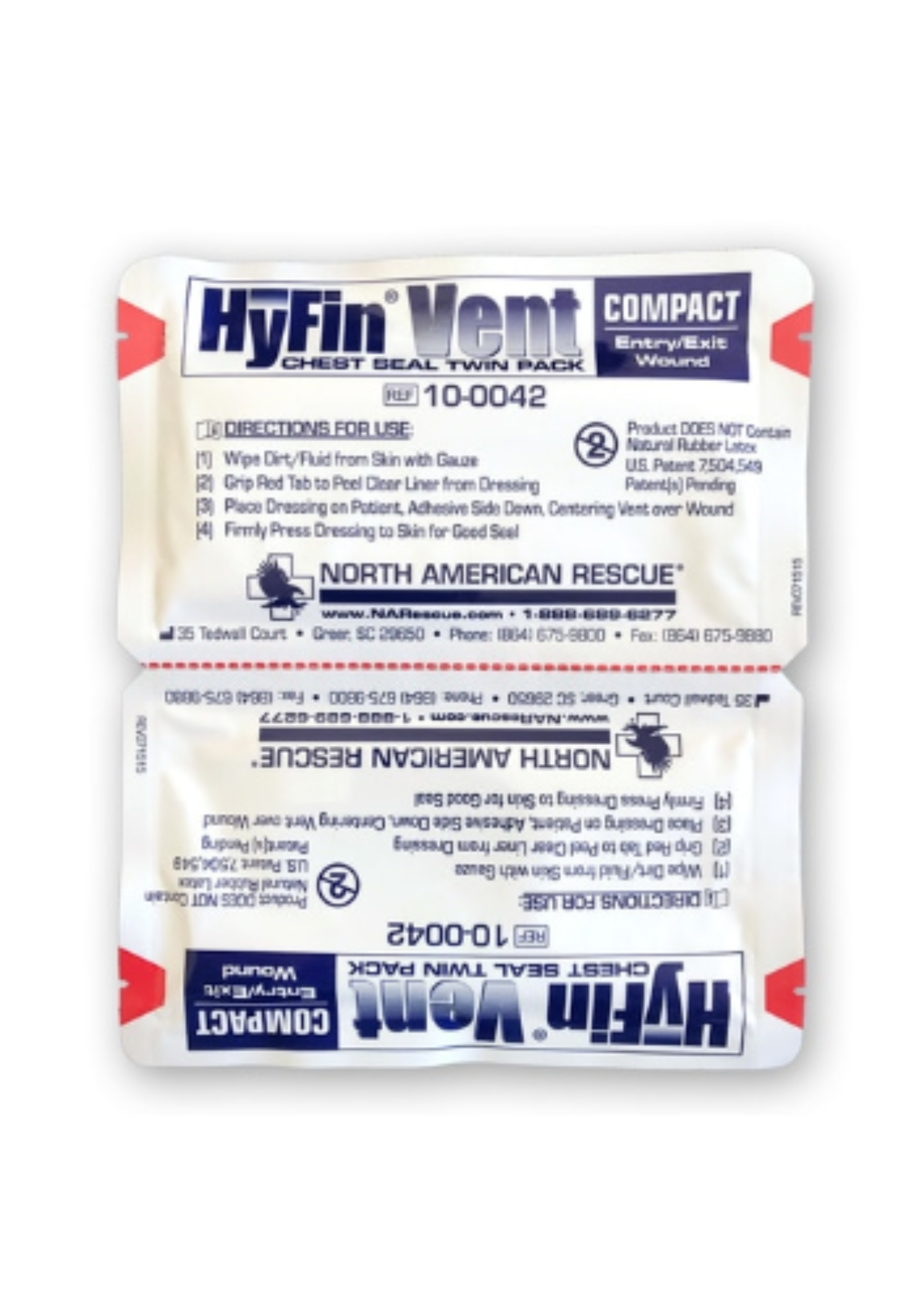 NAR HyFin Vent Compact Chest Seal Twin Pack
