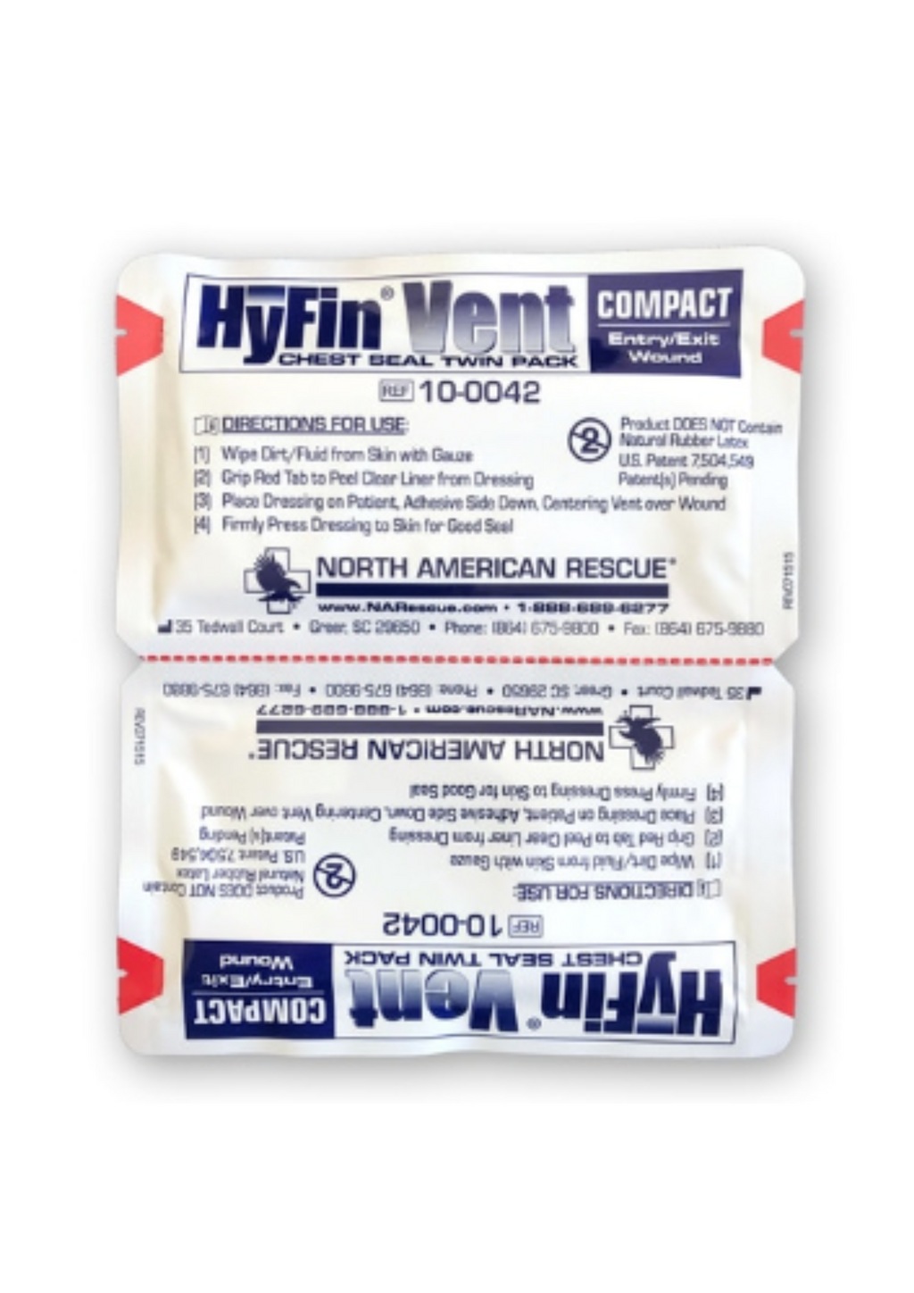 NAR HyFin Vent Compact Chest Seal Twin Pack