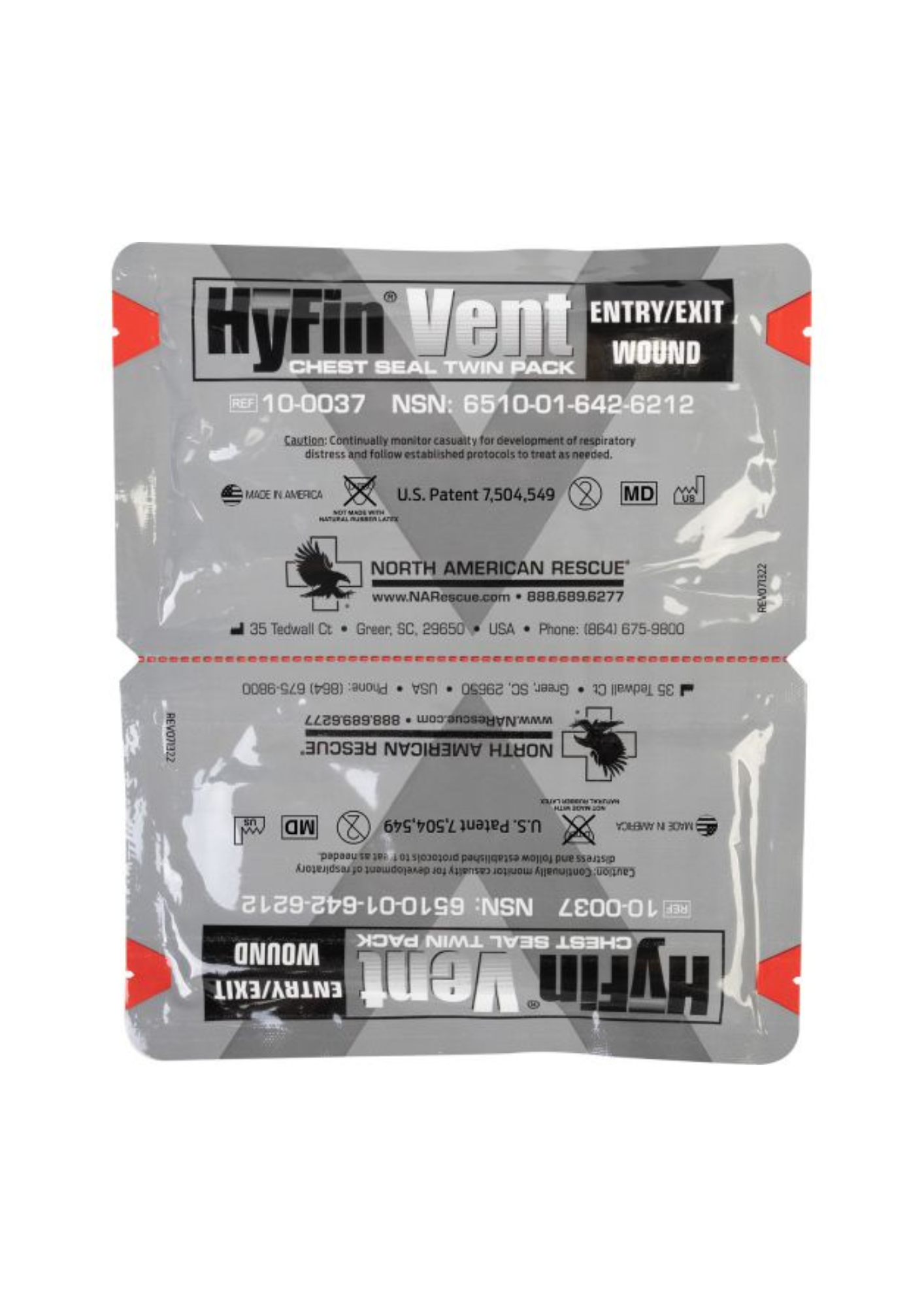 NAR HyFin Vent Chest Seal Twin Pack
